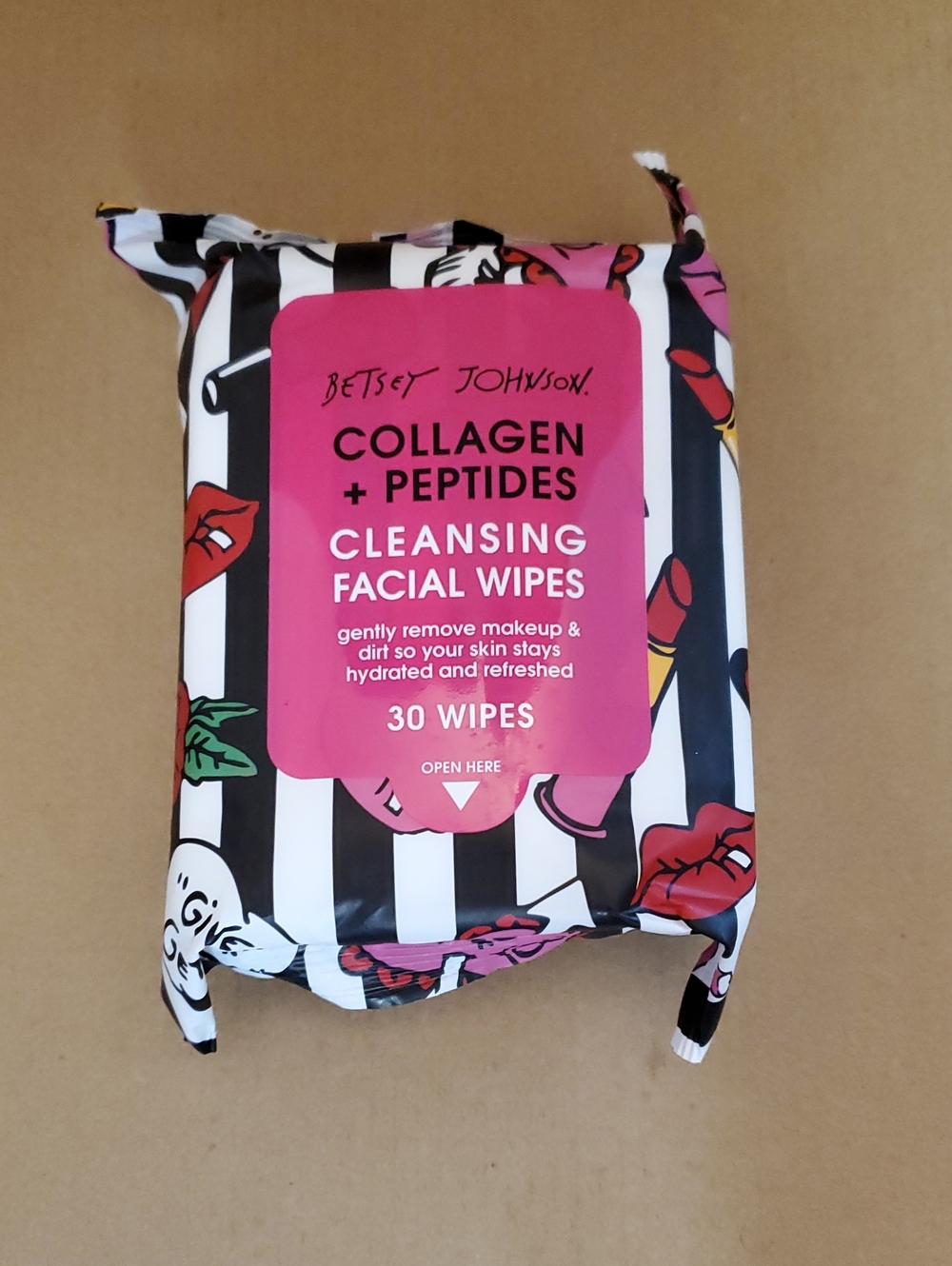 Betsey Johnson Collagen + Peptides Facial Wipes NWOT